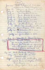 Daily Log Page (I wonder if he ended up with the 3575 East Avenue home that Alvah Stahl promised him here?)